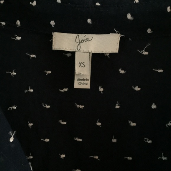 🌱J O I E || Textured Polka Dot Popover Blouse - Picture 3 of 8